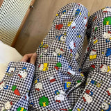Sanrioed Anime Women Hello Kitty Pajama Pants Kawaii Kuromi Melody Spring Y2K Kt Loose Home Pants High Waist Casual Cotton Cute
