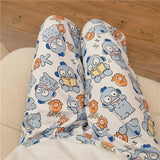 Sanrioed Anime Women Hello Kitty Pajama Pants Kawaii Kuromi Melody Spring Y2K Kt Loose Home Pants High Waist Casual Cotton Cute
