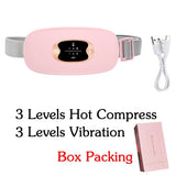 Women Menstrual Heating Pads Effective Hot Compress Period Relief Belt Rechargeable Heated Waist Massager Gifts for Female