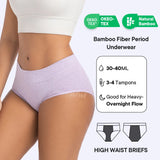 Menstrual Panties Woman Super Absorbent Menstrual Panties High Waist Bamboo Fiber Leakproof Menstruation Period Underwear Girl