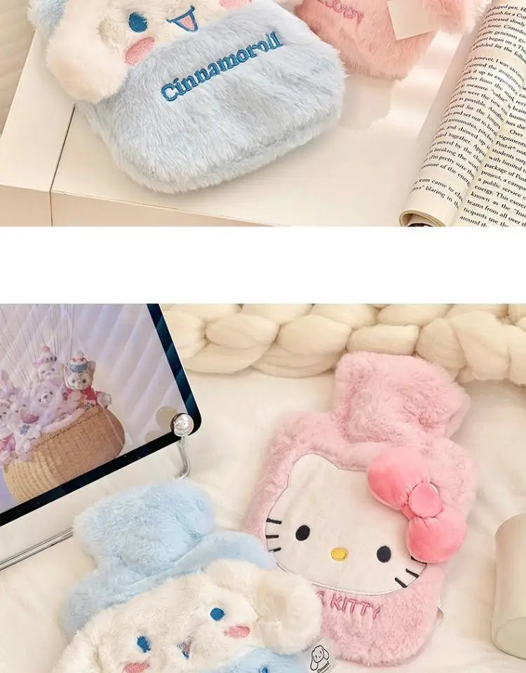 New cute Hello Kitty Cinnamoroll My melody cartoon kawaii style girls winter plush portable hand warmer water hot water bottle-Cuddleberry