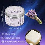Lavender Manifestation Candle , 3oz Scented Soy Wax Brushed Silver Tin, Gift for Her & Him , with Wish Card , Law of Attraction