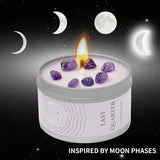 Lavender Manifestation Candle , 3oz Scented Soy Wax Brushed Silver Tin, Gift for Her & Him , with Wish Card , Law of Attraction