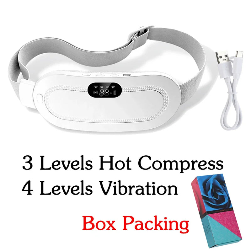 Women Menstrual Heating Pads Effective Hot Compress Period Relief Belt Rechargeable Heated Waist Massager Gifts for Female