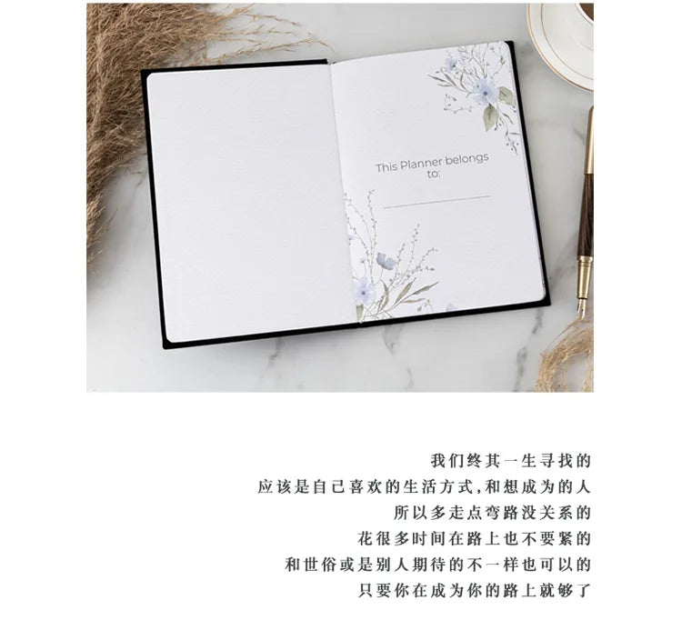 A5 Self-care Journal Weekly Monthly Daily Planner Diary Notebook for Business To Do List Agenda Notepad