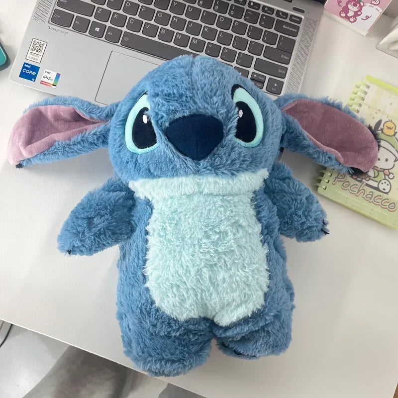 Hot Water Bag Cute Stitch Plush Cartoon Heating Pad for Hands Winter Warmth Soft Fluffy Warm Water Bag with Cover Students Gift-Cuddleberry