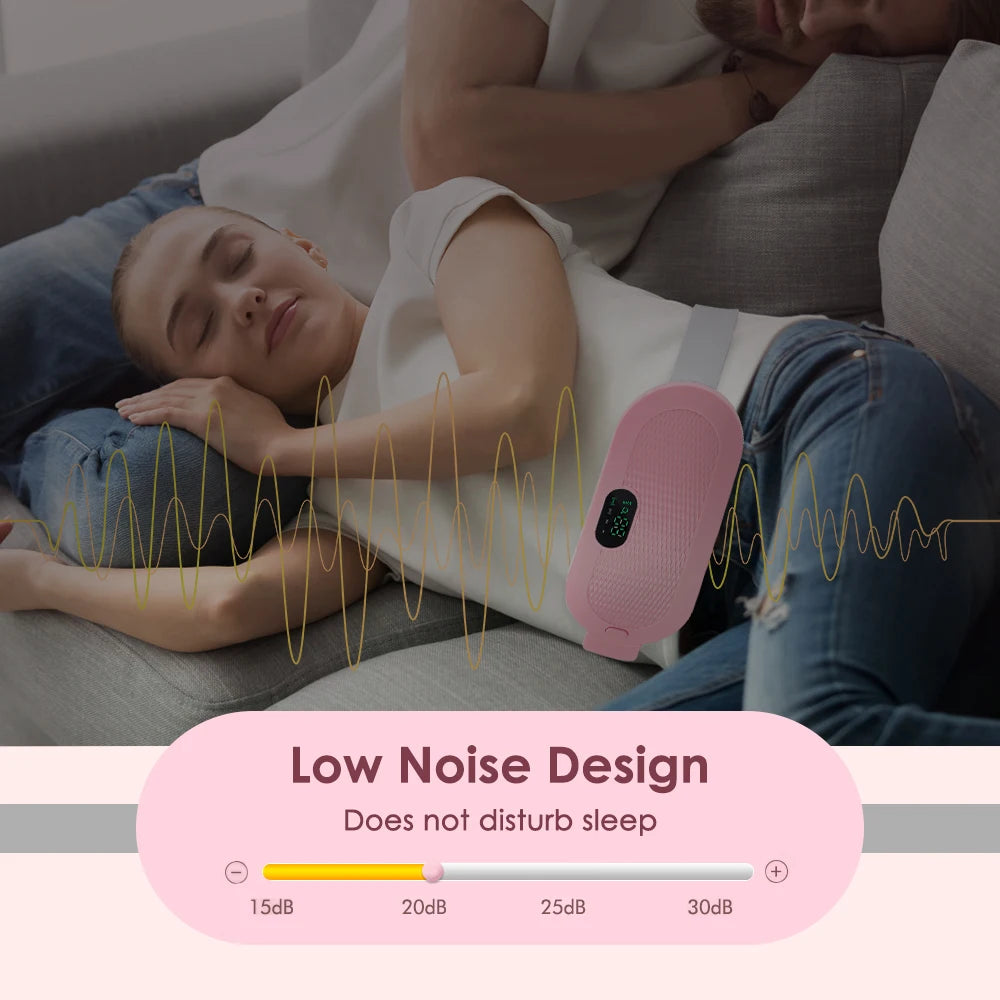 Women Menstrual Heating Pads Effective Hot Compress Period Relief Belt Rechargeable Heated Waist Massager Gifts for Female