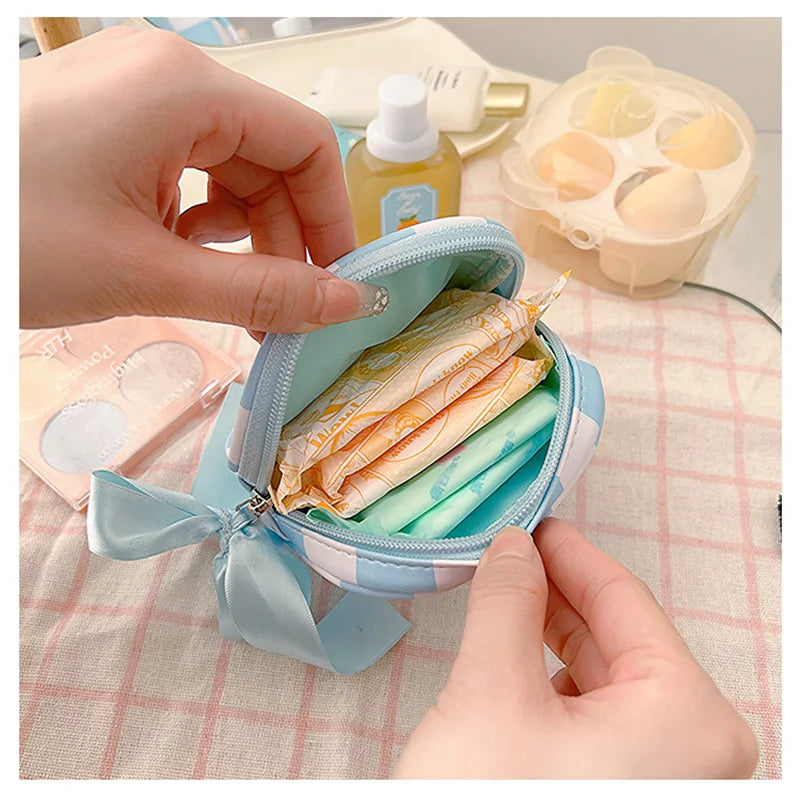Anime Kuromi Storage Bag Cartoon Physiological Period Sanitary Pads Napkin Zipper Travel Gadgets Storage Bag Toys for Girls Gift