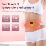 Women Menstrual Heating Pads Effective Hot Compress Period Relief Belt Rechargeable Heated Waist Massager Gifts for Female
