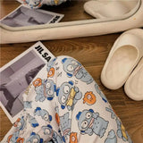Sanrioed Anime Women Hello Kitty Pajama Pants Kawaii Kuromi Melody Spring Y2K Kt Loose Home Pants High Waist Casual Cotton Cute