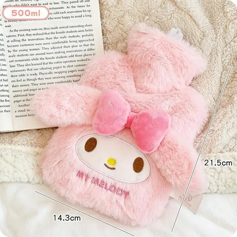 New cute Hello Kitty Cinnamoroll My melody cartoon kawaii style girls winter plush portable hand warmer water hot water bottle-Cuddleberry