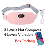 Women Menstrual Heating Pads Effective Hot Compress Period Relief Belt Rechargeable Heated Waist Massager Gifts for Female