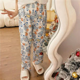 Sanrioed Anime Women Hello Kitty Pajama Pants Kawaii Kuromi Melody Spring Y2K Kt Loose Home Pants High Waist Casual Cotton Cute