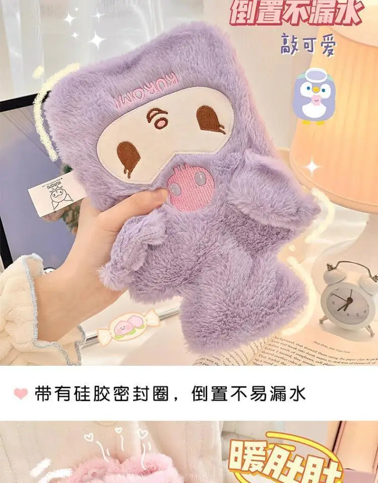 New cute Hello Kitty Cinnamoroll My melody cartoon kawaii style girls winter plush portable hand warmer water hot water bottle-Cuddleberry