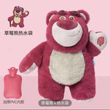 Hot Water Bag Cute Stitch Plush Cartoon Heating Pad for Hands Winter Warmth Soft Fluffy Warm Water Bag with Cover Students Gift-Cuddleberry