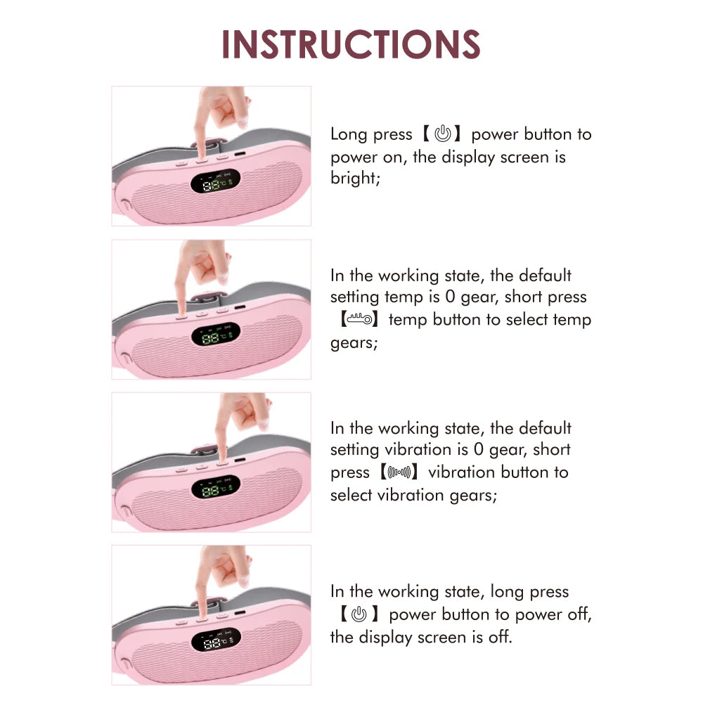 Women Menstrual Heating Pads Effective Hot Compress Period Relief Belt Rechargeable Heated Waist Massager Gifts for Female