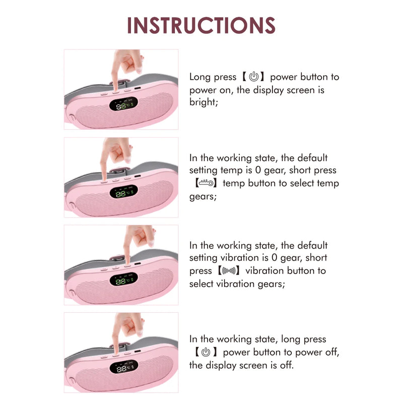 Women Menstrual Heating Pads Effective Hot Compress Period Relief Belt Rechargeable Heated Waist Massager Gifts for Female