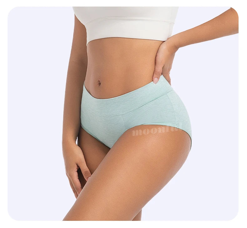 Menstrual Panties Woman Super Absorbent Menstrual Panties High Waist Bamboo Fiber Leakproof Menstruation Period Underwear Girl