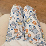 Sanrioed Anime Women Hello Kitty Pajama Pants Kawaii Kuromi Melody Spring Y2K Kt Loose Home Pants High Waist Casual Cotton Cute