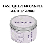 Lavender Manifestation Candle , 3oz Scented Soy Wax Brushed Silver Tin, Gift for Her & Him , with Wish Card , Law of Attraction