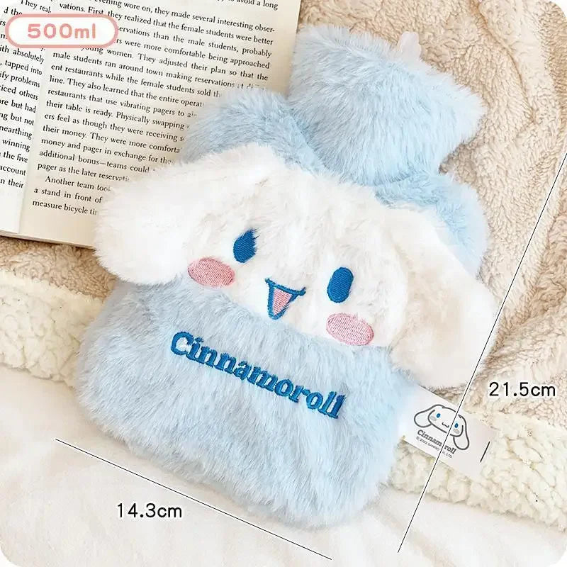 New cute Hello Kitty Cinnamoroll My melody cartoon kawaii style girls winter plush portable hand warmer water hot water bottle-Cuddleberry