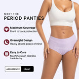 Menstrual Panties Woman Super Absorbent Menstrual Panties High Waist Bamboo Fiber Leakproof Menstruation Period Underwear Girl