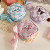 Anime Kuromi Storage Bag Cartoon Physiological Period Sanitary Pads Napkin Zipper Travel Gadgets Storage Bag Toys for Girls Gift