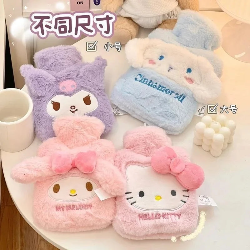 New cute Hello Kitty Cinnamoroll My melody cartoon kawaii style girls winter plush portable hand warmer water hot water bottle-Cuddleberry