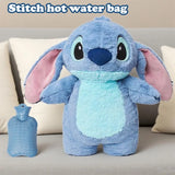 Hot Water Bag Cute Stitch Plush Cartoon Heating Pad for Hands Winter Warmth Soft Fluffy Warm Water Bag with Cover Students Gift-Cuddleberry