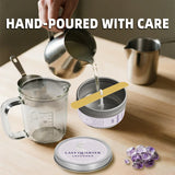 Lavender Manifestation Candle , 3oz Scented Soy Wax Brushed Silver Tin, Gift for Her & Him , with Wish Card , Law of Attraction