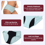 Menstrual Panties Woman Super Absorbent Menstrual Panties High Waist Bamboo Fiber Leakproof Menstruation Period Underwear Girl