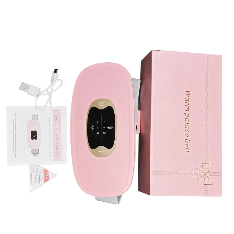 Women Menstrual Heating Pads Effective Hot Compress Period Relief Belt Rechargeable Heated Waist Massager Gifts for Female