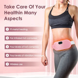 Women Menstrual Heating Pads Effective Hot Compress Period Relief Belt Rechargeable Heated Waist Massager Gifts for Female