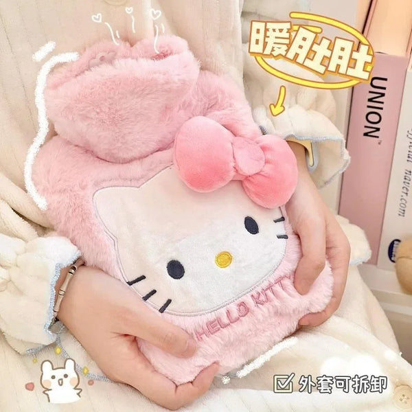 New cute Hello Kitty Cinnamoroll My melody cartoon kawaii style girls winter plush portable hand warmer water hot water bottle-Cuddleberry