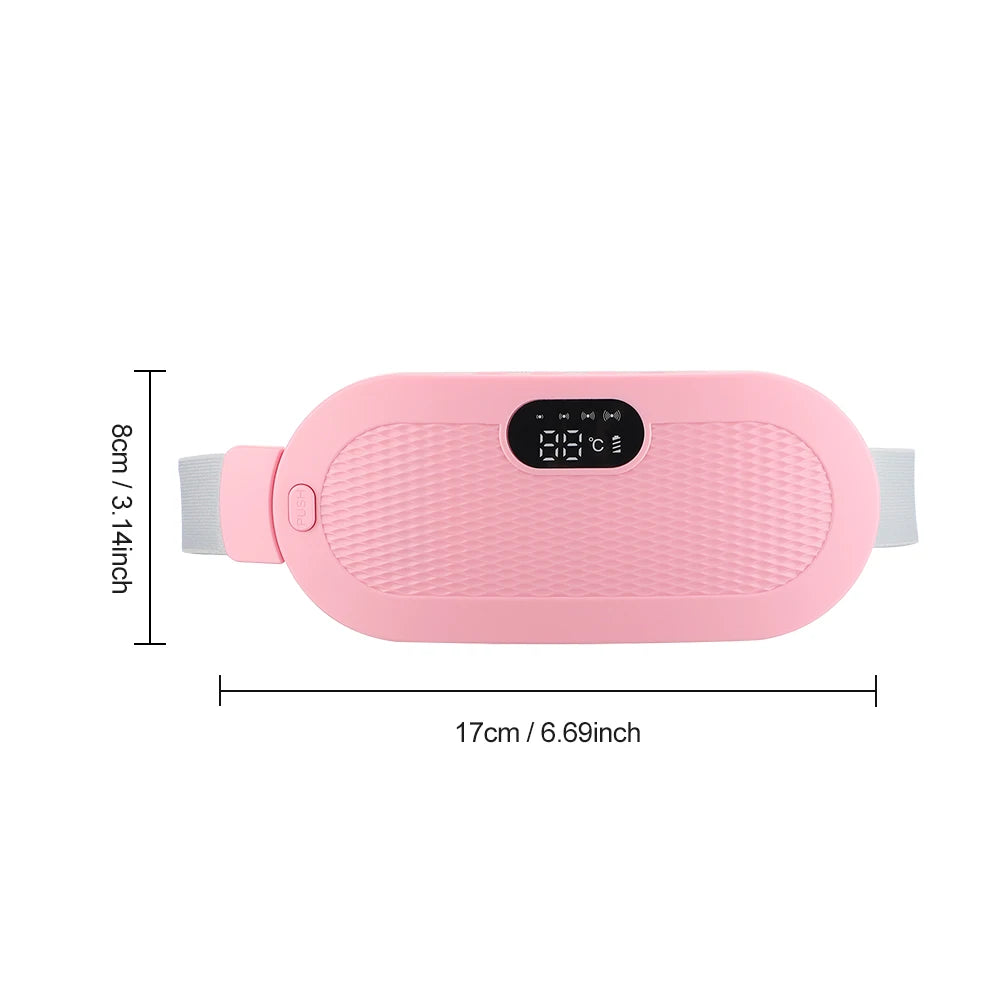 Women Menstrual Heating Pads Effective Hot Compress Period Relief Belt Rechargeable Heated Waist Massager Gifts for Female