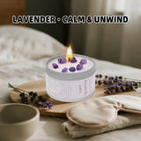 Lavender Manifestation Candle , 3oz Scented Soy Wax Brushed Silver Tin, Gift for Her & Him , with Wish Card , Law of Attraction
