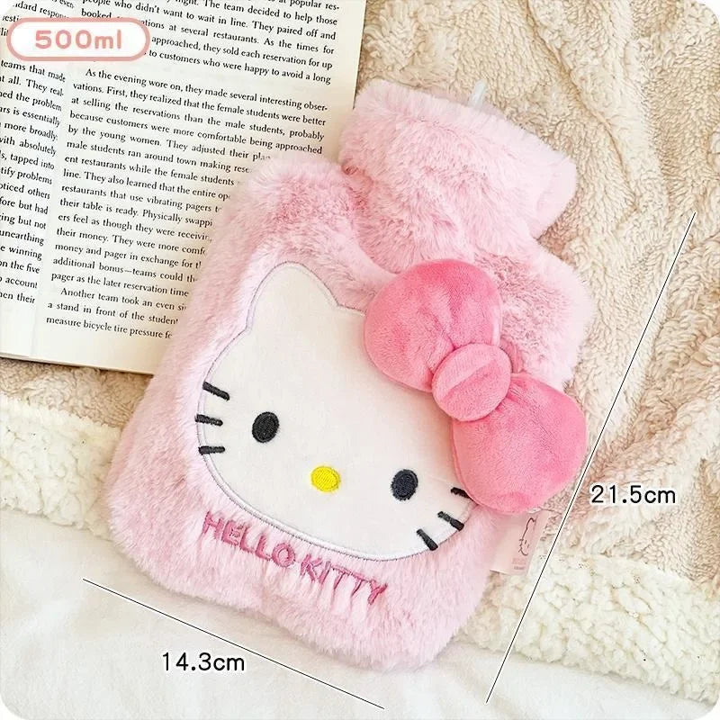 New cute Hello Kitty Cinnamoroll My melody cartoon kawaii style girls winter plush portable hand warmer water hot water bottle-Cuddleberry