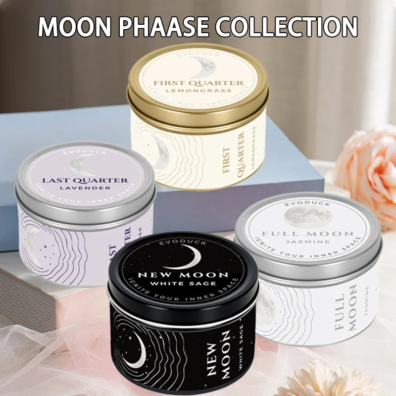 Lavender Manifestation Candle , 3oz Scented Soy Wax Brushed Silver Tin, Gift for Her & Him , with Wish Card , Law of Attraction